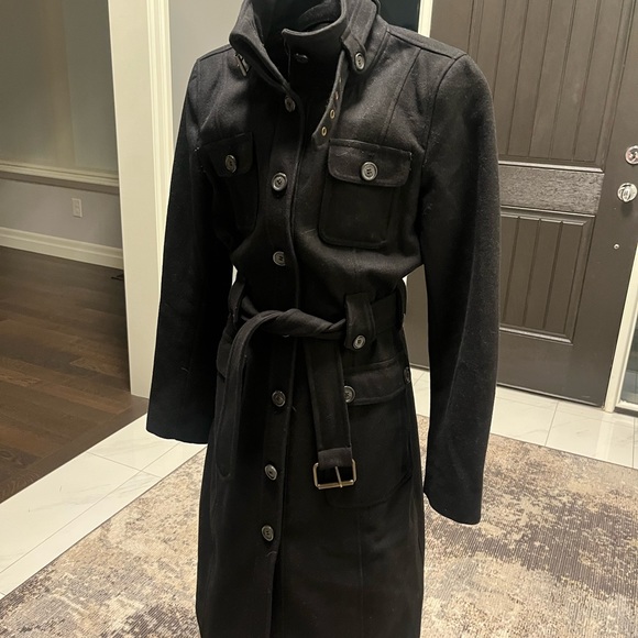 Fabulous size small esprit since 1968 coat black belted very sharp - Picture 1 of 17